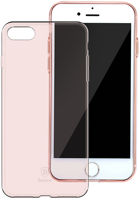 Чехол Baseus Simple Series Case (Clear) For iPhone7 Transparent Rose Gold (ARAPIPH7-B0R) - ITMag