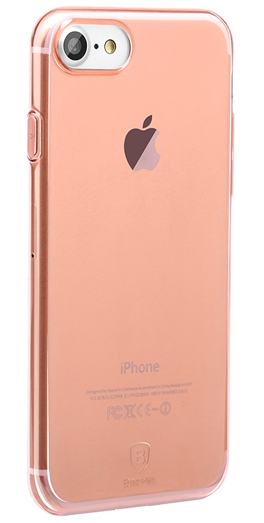 Чехол Baseus Simple Series Case (Clear) For iPhone7 Transparent Rose Gold (ARAPIPH7-B0R) - ITMag