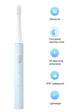 Электрическая зубная щетка MiJia Sonic Electric Toothbrush T100 Blue (NUN4097CN) - ITMag