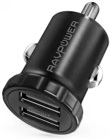 RAVPower Mini Dual USB Car Charger 24W 4.8A with iSmart 2.0 Charging Tech (RP-PC031)