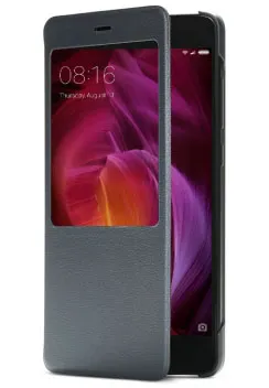 Xiaomi Smart View Flip Case for Redmi Note 4X Steel Gray - ITMag