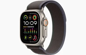 Apple Watch Ultra 2 GPS + Cellular 49mm Titanium Case with Blue/Black Trail Loop - S/M (MRF53) - ITMag