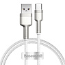 Кабель USB Type-C Baseus Cafule Metal Data Cable USB to Type-C 66W 1m White (CAKF000102) - ITMag